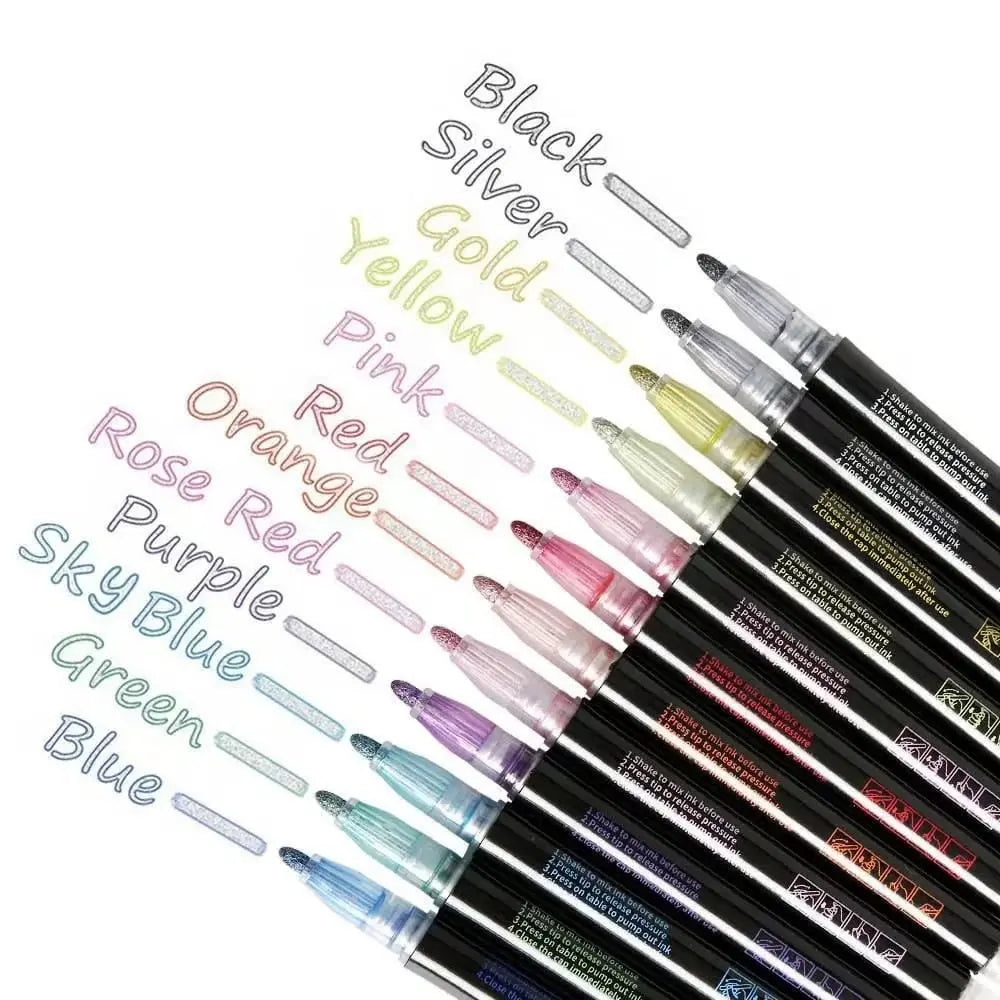 StrahlKraft Metallic Marker Set — Mach Deine Kunst Zum Strahlenden Mittelpunkt Jeder Aufmerksamkeit!