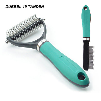 Double-Sided Grooming Brush for Dogs & Cats — Effortless Tangle-Free Shine Your Pet Will Adore