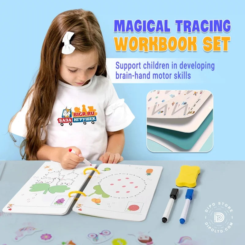 (50% Rabatt) - MagicTrace - Magisches Arbeitsbuch für Kinder - Forschen, Lernen und Spielen!