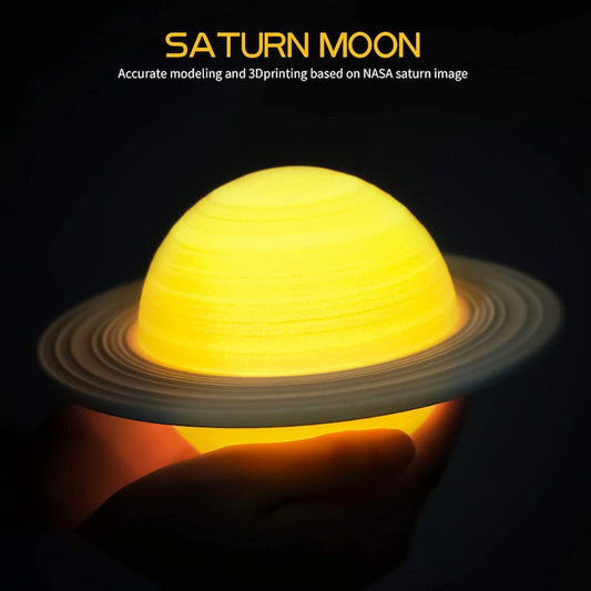 (50% Rabatt) - PlanetBall - 3D Saturn Nachtlampe - Ein beruhigendes Nachtlicht!