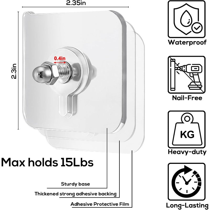 UltraGripX Power Hooks — Sichern deine Wände mit starkem Halt und sorgt für Ordnung ohne Löcher und Stress
