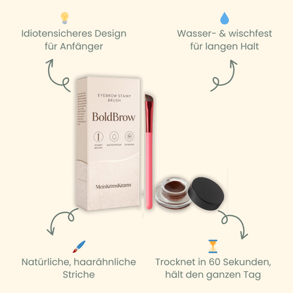 BoldBrow™ Magic 4D Stempel-Pinsel — Verleihe Deinen Brauen Unwiderstehliche Fülle, Die Jeden Blick Magnetisch Anzieht!