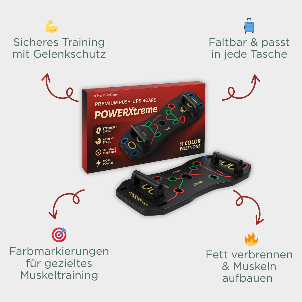 POWERXtreme — Klappbare Powerstation für kraftvolle Muskeln ohne Ausreden