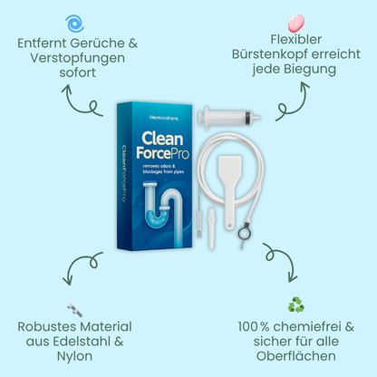 CleanForcePro™ — Befreit Rohre & Kanäle von Geruch und Blockaden für ein frisches Zuhause