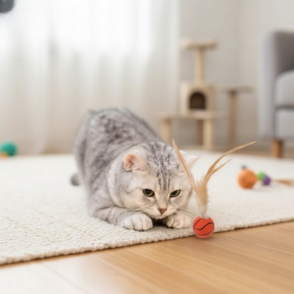 FetherSprint — Entfessle den wilden Jäger in deiner Katze mit lautlosem Spielspaß!