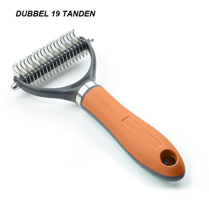 Double-Sided Grooming Brush for Dogs & Cats — Effortless Tangle-Free Shine Your Pet Will Adore