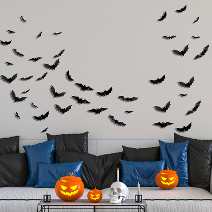 3D Fledermaus LED-Wanddeko — Mach dein Zuhause zur gruseligsten Halloween-Bühne mit lebensechten Flug-Illusionen!
