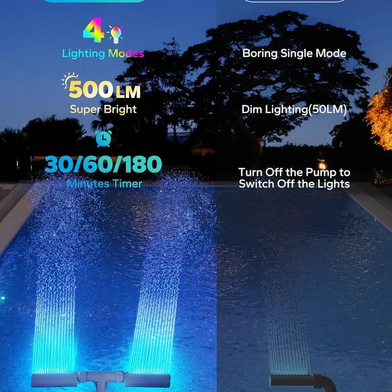 SolarSplash Pro — Verwandelt deinen Pool in eine kühle Wohlfühl-Oase mit magischem Lichterzauber