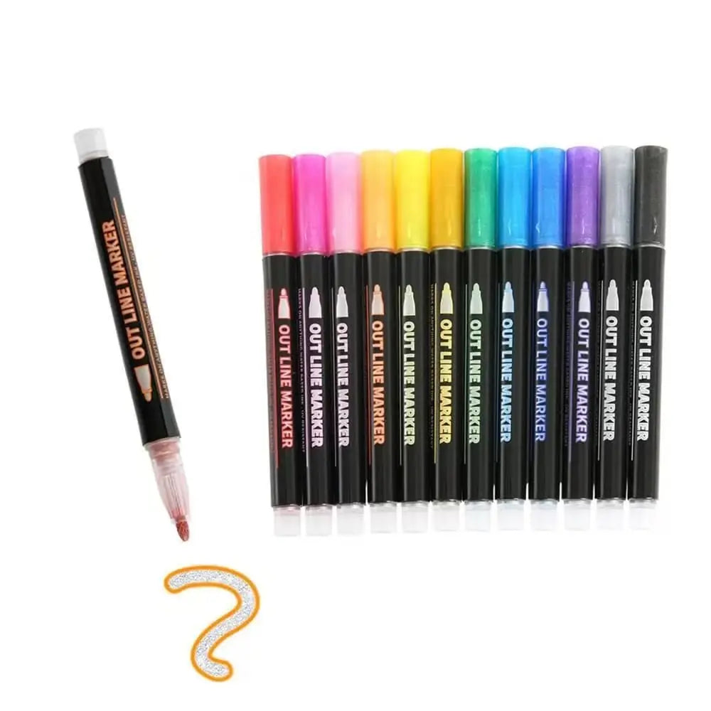 StrahlKraft Metallic Marker Set — Mach Deine Kunst Zum Strahlenden Mittelpunkt Jeder Aufmerksamkeit!