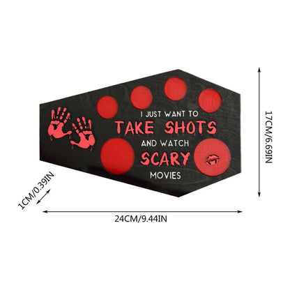 DarkRitual Sarg-Shot-Servierteller — Verwandelt deine Party in ein unvergessliches Horror-Abenteuer voller Nervenkitzel und cooler Grusel-Atmosphäre (2 Stück)