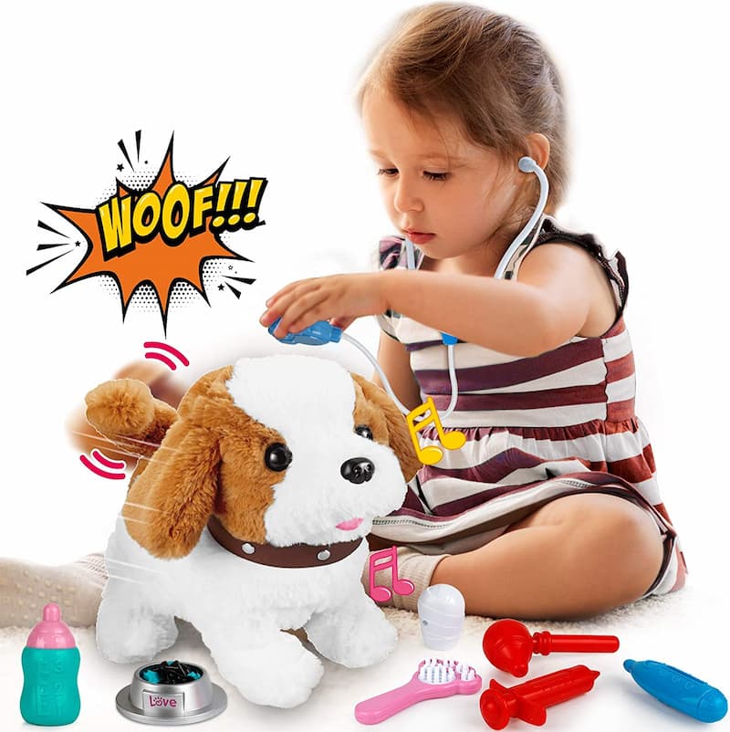 (50% Rabatt) - RealPup - Elektronisches interaktives Plüschwelpenspielzeug - Der beste Freund Ihres Kindes!