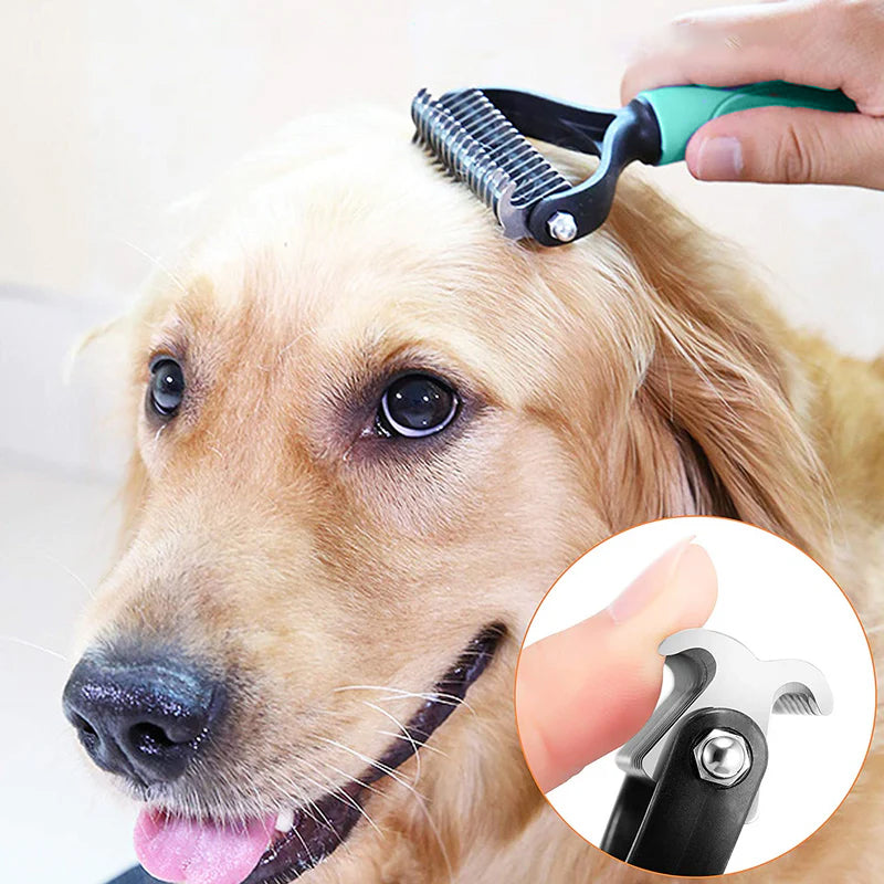 Double-Sided Grooming Brush for Dogs & Cats — Effortless Tangle-Free Shine Your Pet Will Adore