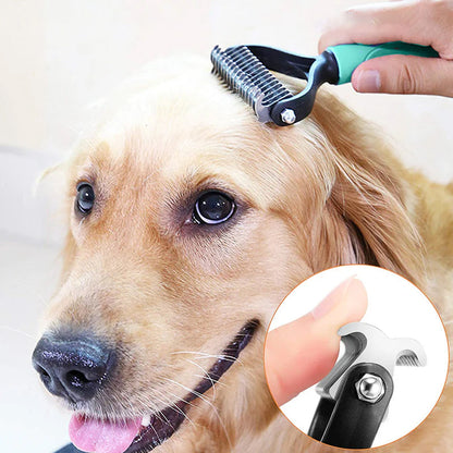 Double-Sided Grooming Brush for Dogs & Cats — Effortless Tangle-Free Shine Your Pet Will Adore