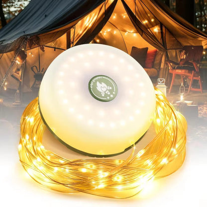 Camping Lampe mit 10m RGB-Lichterkette — Deine magische Lichtquelle für unvergessliche Outdoor-Erlebnisse