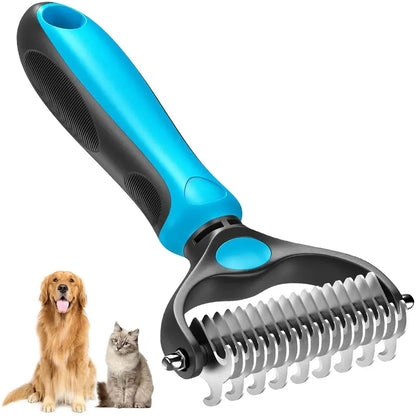Double-Sided Pet Grooming Brush — End the Hair Havoc and Enjoy Calm, Cozy Cuddles