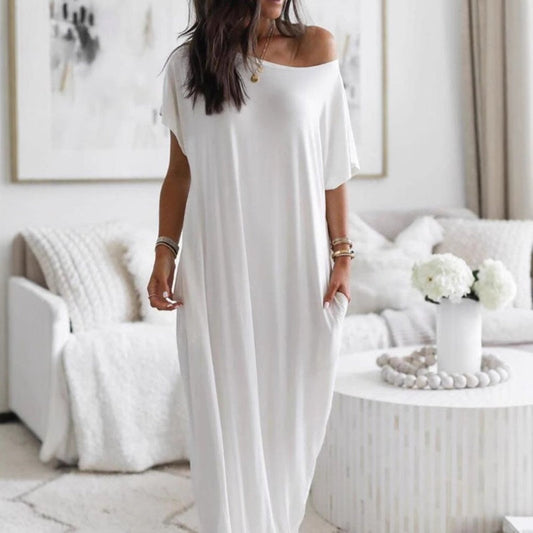 Sommerleichtes V-Ausschnitt-Kleid — Spüre den ganzen Tag kühl-frische Freiheit und stilvolle Leichtigkeit