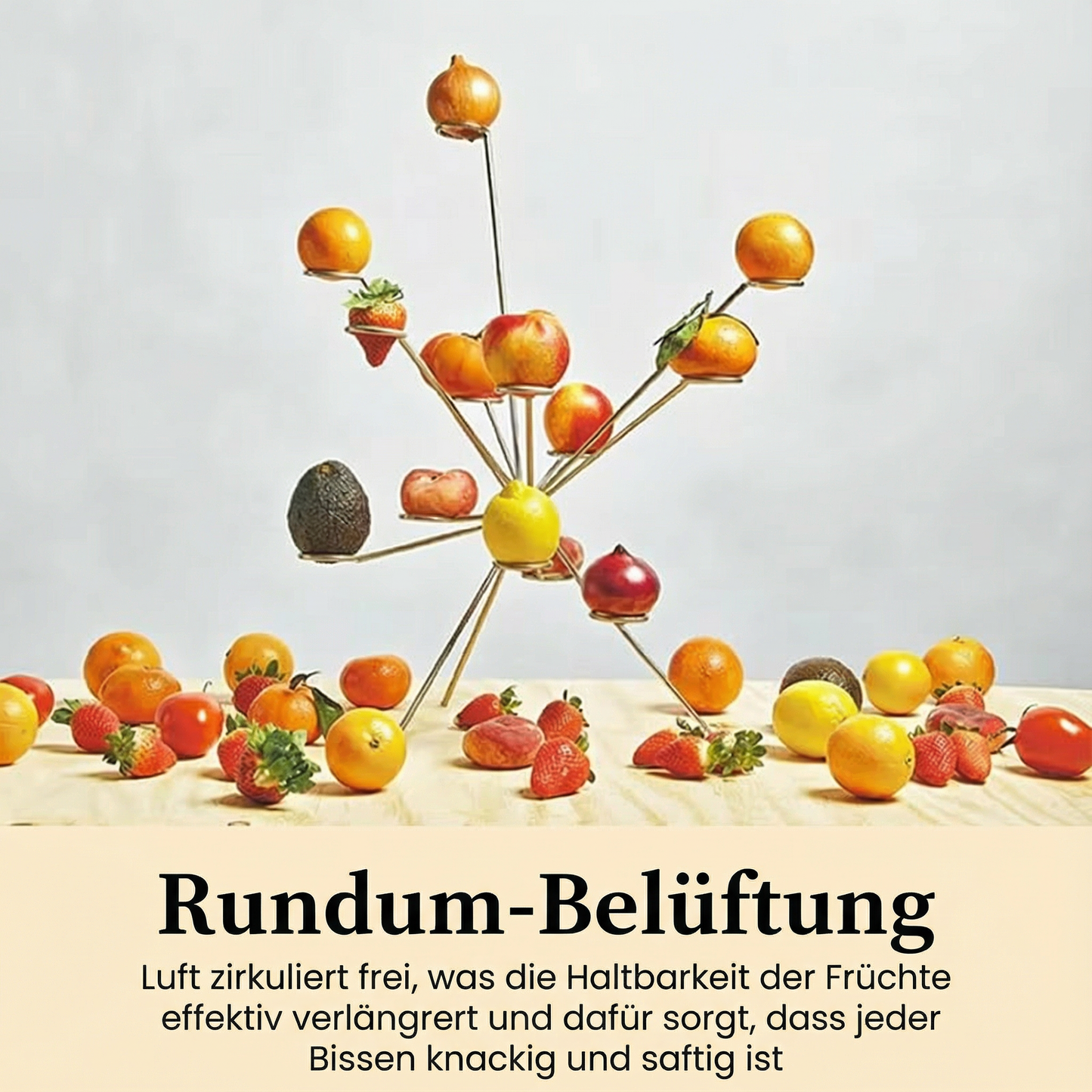 AirVibe FruitRack — Frische pur, die dein Obst strahlen lässt und deine Küche zum Hingucker macht
