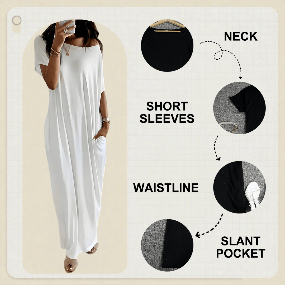 Sommerleichtes V-Ausschnitt-Kleid — Spüre den ganzen Tag kühl-frische Freiheit und stilvolle Leichtigkeit