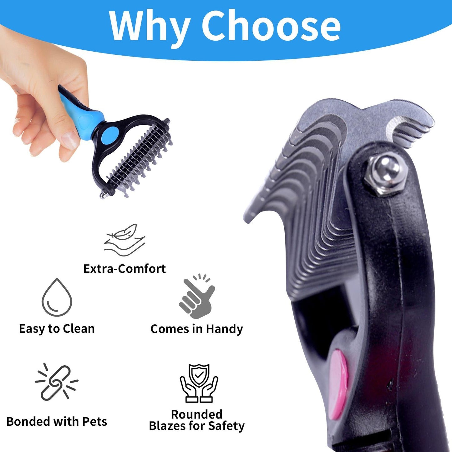 Double-Sided Pet Grooming Brush — End the Hair Havoc and Enjoy Calm, Cozy Cuddles