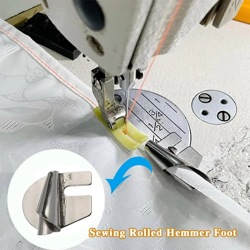 (50% Rabatt) - HemSet- Universal Sewing Rolled Hemmer Foot Set - Nähen wie ein Profi!