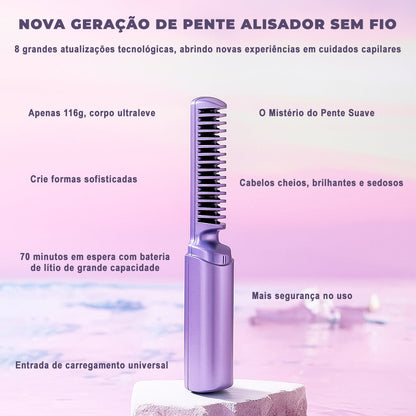 Glatzza™ Mini-Glättbürste — Seidig-glattes Traumhaar in 60 Sekunden, das alle Blicke fesselt!