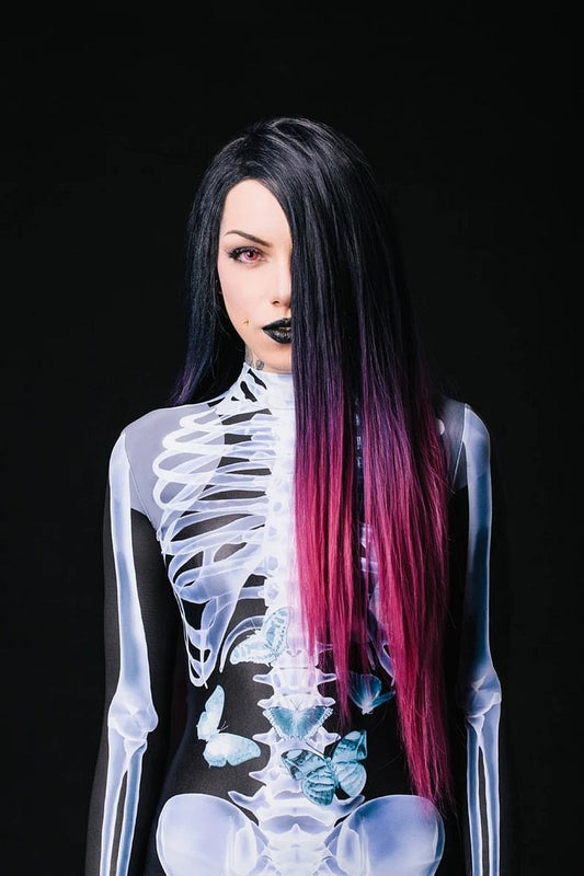 BoneFury Bodysuit — Verwandle dich in die strahlende Legende der Nacht, die alle Blicke fesselt und jede Party dominiert!