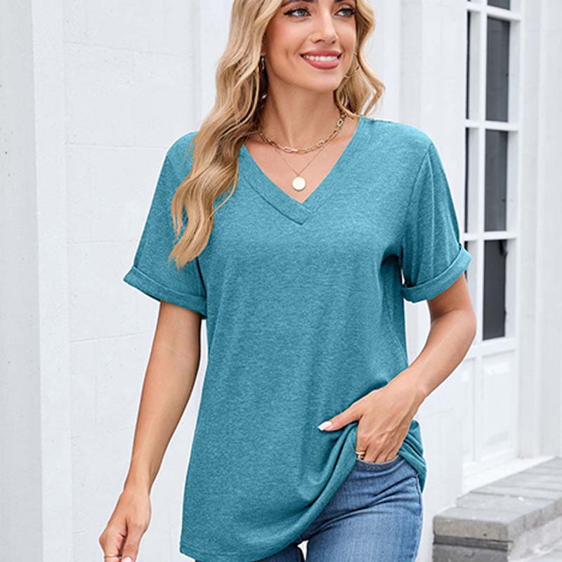 LuxVibe V-Neck Shirt — Fühl dich den ganzen Tag unwiderstehlich frisch und mühelos stylisch