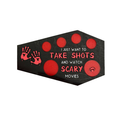 DarkRitual Sarg-Shot-Servierteller — Verwandelt deine Party in ein unvergessliches Horror-Abenteuer voller Nervenkitzel und cooler Grusel-Atmosphäre (2 Stück)