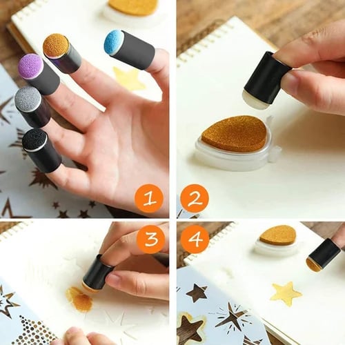 (50% Rabatt) - FingerSponge Painting - Kinder können sich mit diesen Fingerstempeln austoben!