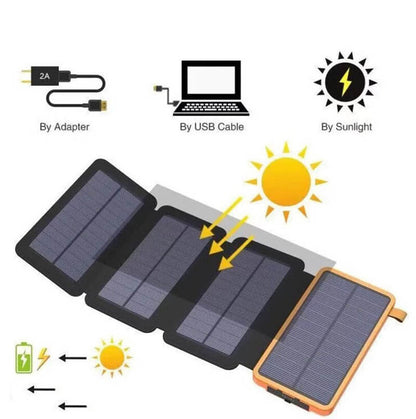 (50% Rabatt) - SolarPower - Faltbare Solarpanel Power Bank - Laden Sie Ihre Geräte in allen Situationen!