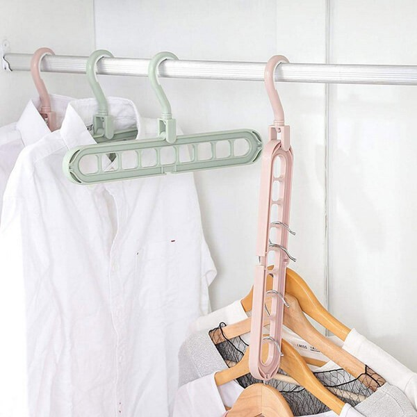 9 in 1-Wunderhaken Turbo™ — Endlich Ordnung, Platz und stressfreie Morgen im Kleiderschrank! (5 Stück)