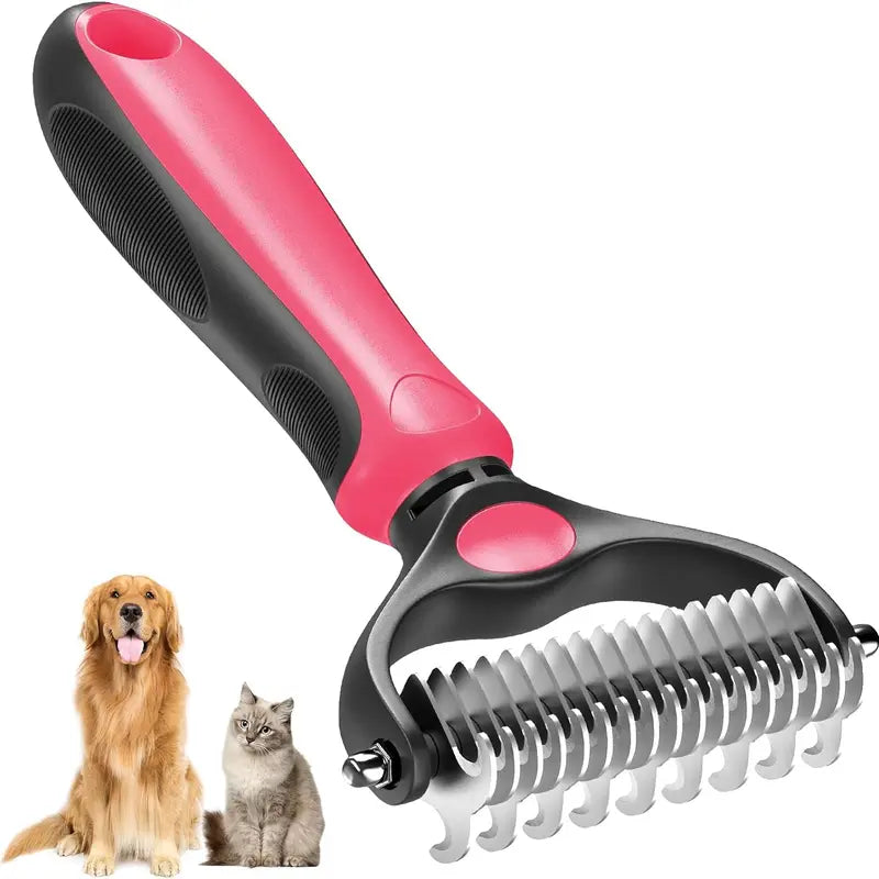 Double-Sided Pet Grooming Brush — End the Hair Havoc and Enjoy Calm, Cozy Cuddles