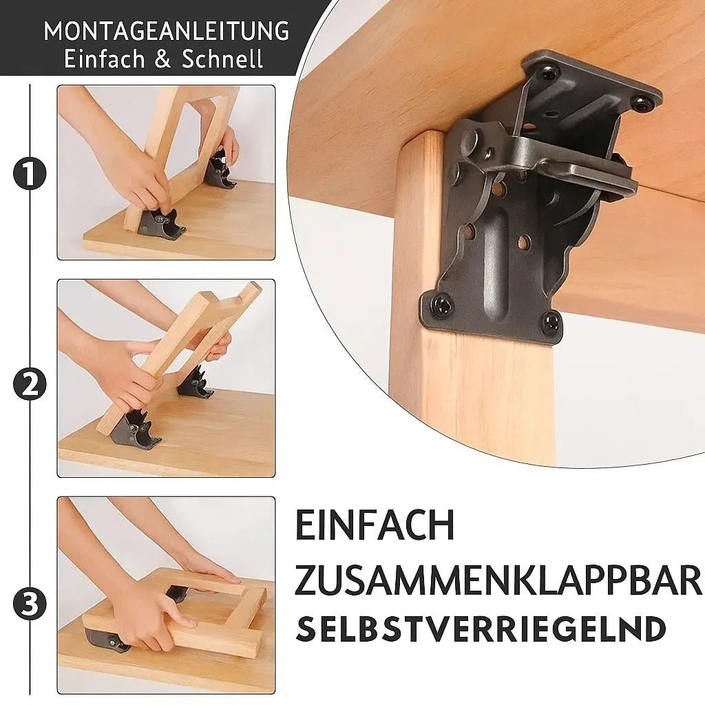 Ultrakraft Klapppower — So sicher, dass dein Tisch nie wieder wackelt, egal wie schwer die Last!
