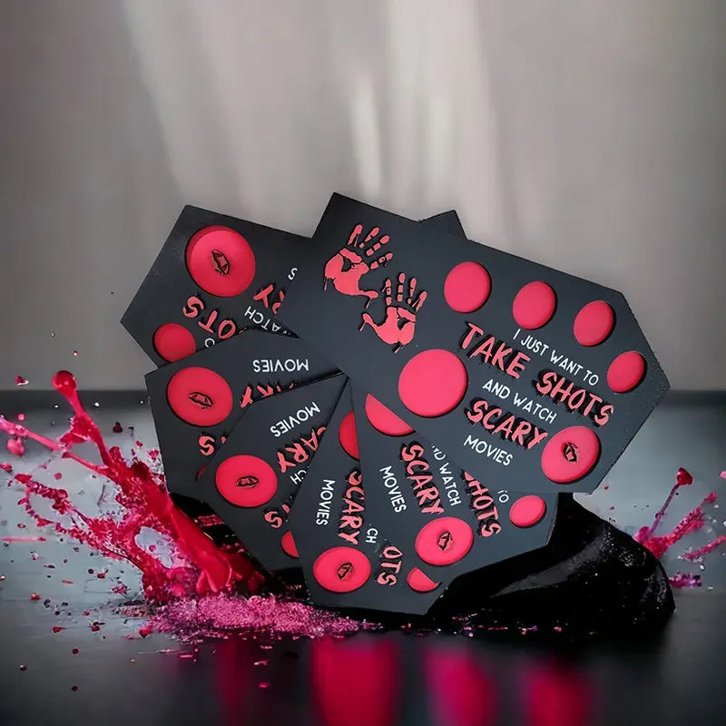 DarkRitual Sarg-Shot-Servierteller — Verwandelt deine Party in ein unvergessliches Horror-Abenteuer voller Nervenkitzel und cooler Grusel-Atmosphäre (2 Stück)