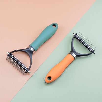 Double-Sided Grooming Brush for Dogs & Cats — Effortless Tangle-Free Shine Your Pet Will Adore