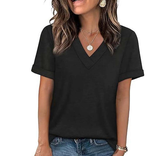 LuxVibe V-Neck Shirt — Fühl dich den ganzen Tag unwiderstehlich frisch und mühelos stylisch