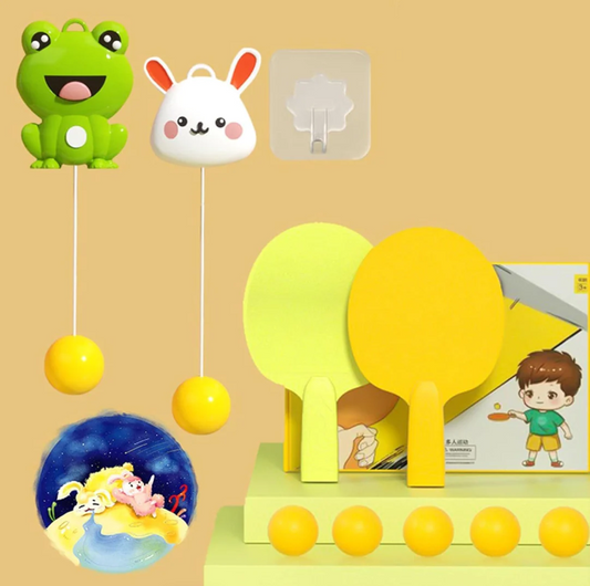 Kinderspielzeug - Tragbares hängendes Tischtennistrainer-Set für den Innenbereich