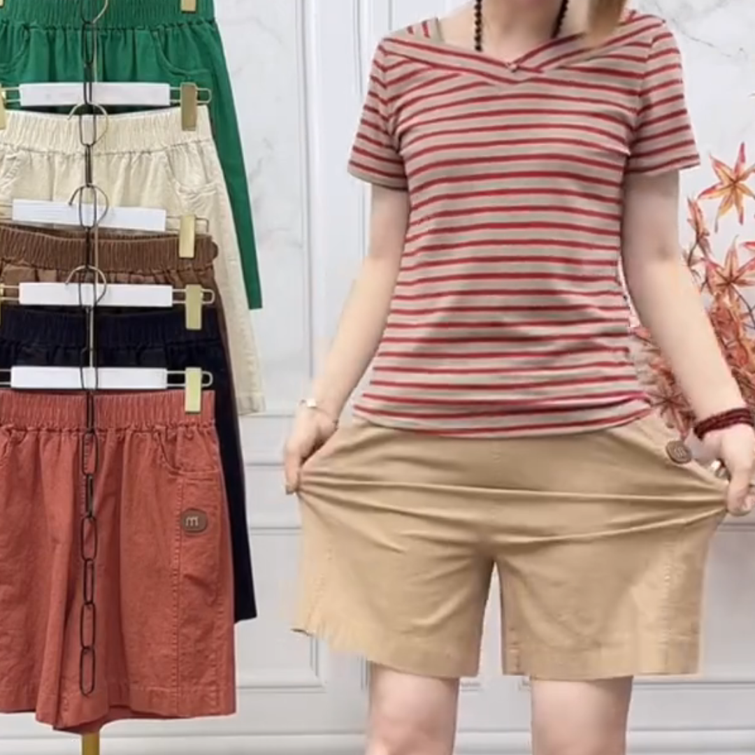 SummerVibes - Stylische Shorts mit elastischem Bund für schicken Komfort (3er Set)