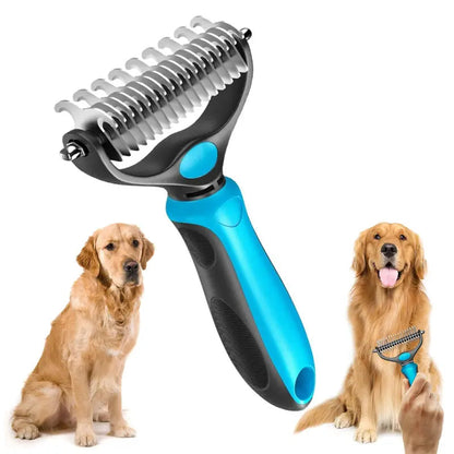 Double-Sided Pet Grooming Brush — End the Hair Havoc and Enjoy Calm, Cozy Cuddles