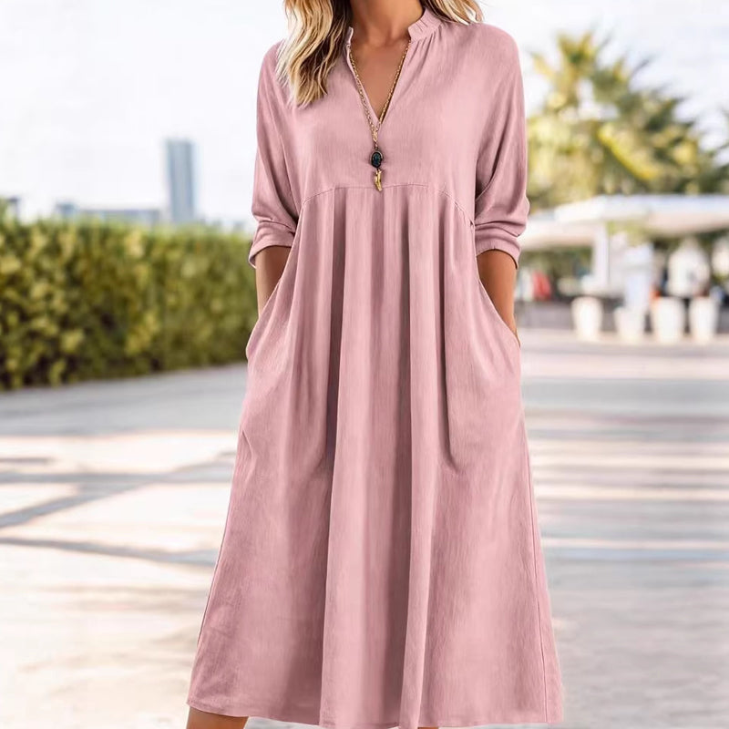 FemmeVibe Midi Dress — Trage Leichtigkeit und Stil, die dich unwiderstehlich strahlen lassen!