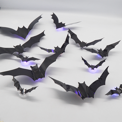 3D Fledermaus LED-Wanddeko — Mach dein Zuhause zur gruseligsten Halloween-Bühne mit lebensechten Flug-Illusionen!