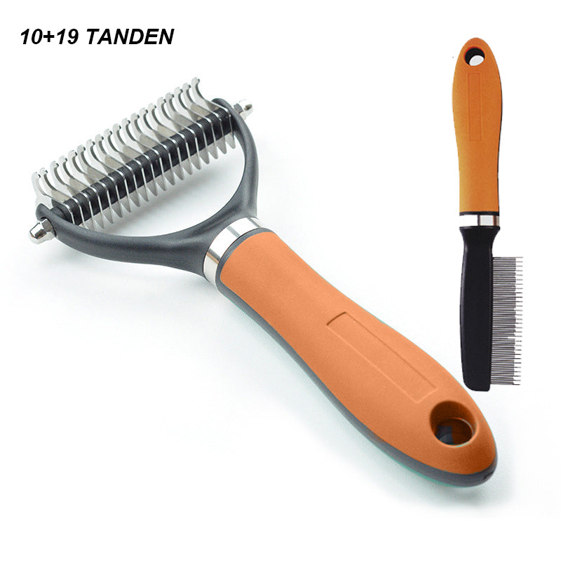 Double-Sided Grooming Brush for Dogs & Cats — Effortless Tangle-Free Shine Your Pet Will Adore