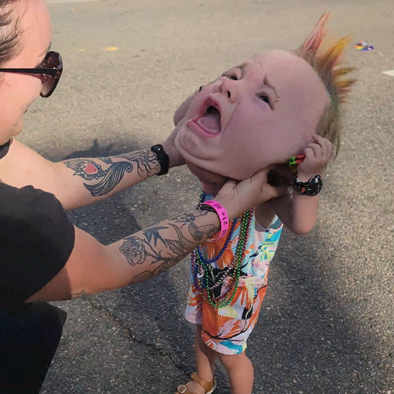 SchreiAlarm Baby-Maske — Verwandle jede Party in dein persönliches Horror-Highlight!