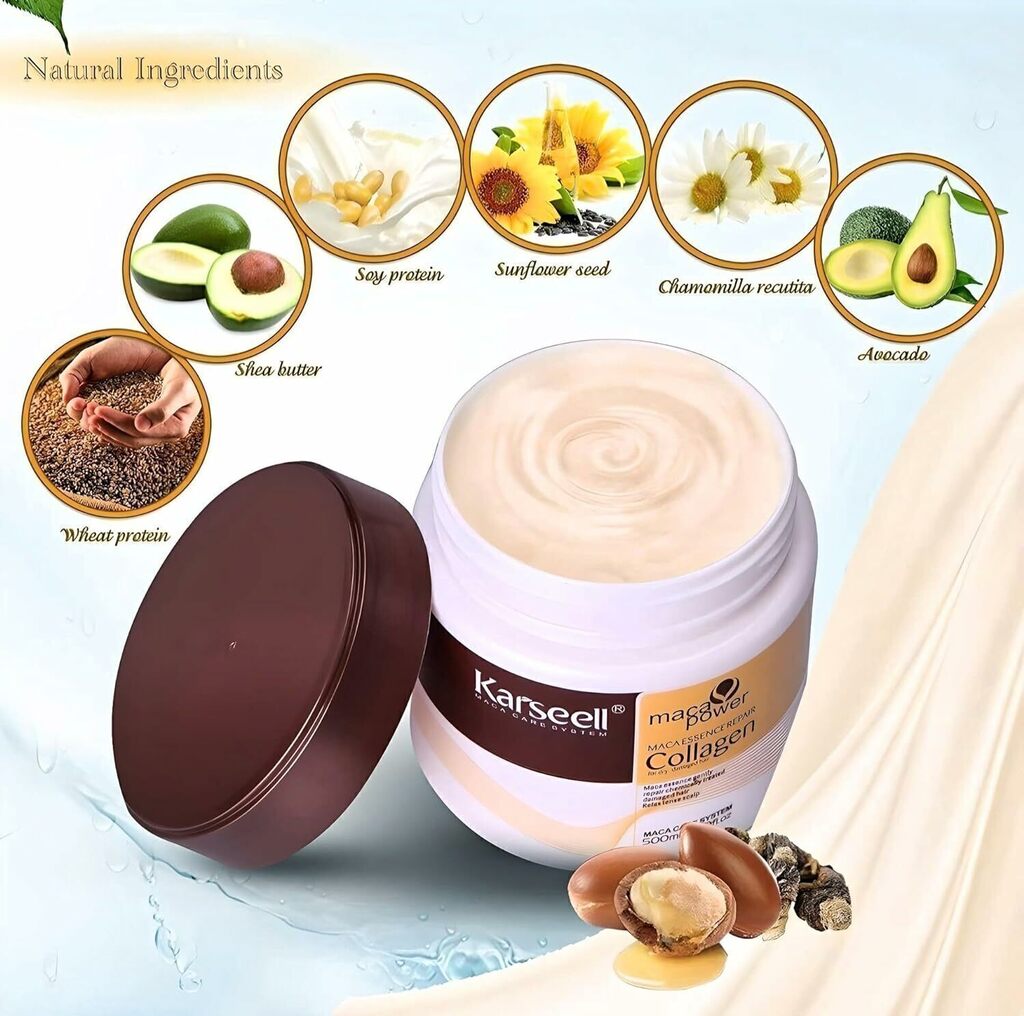 GlowRush Collagen Maske — Verwandle strohiges Haar in unwiderstehliche, seidige Schönheit in Sekunden