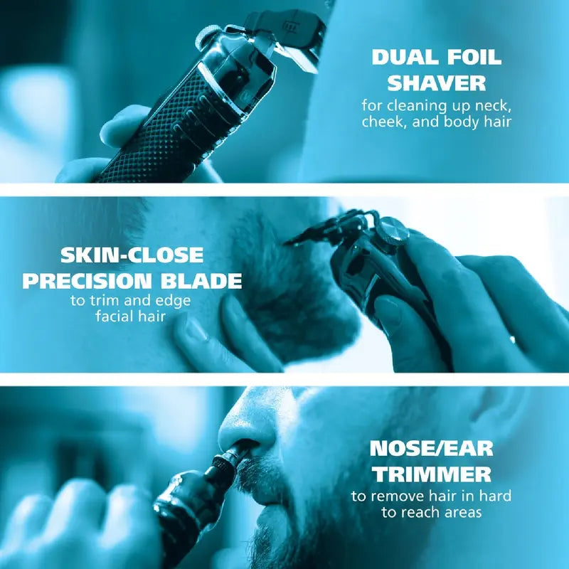 MANNOMAXX 3-in-1 Power Grooming Kit — Dominiere deinen Look mit messerscharfer Präzision und selbstbewusstem Style every day!