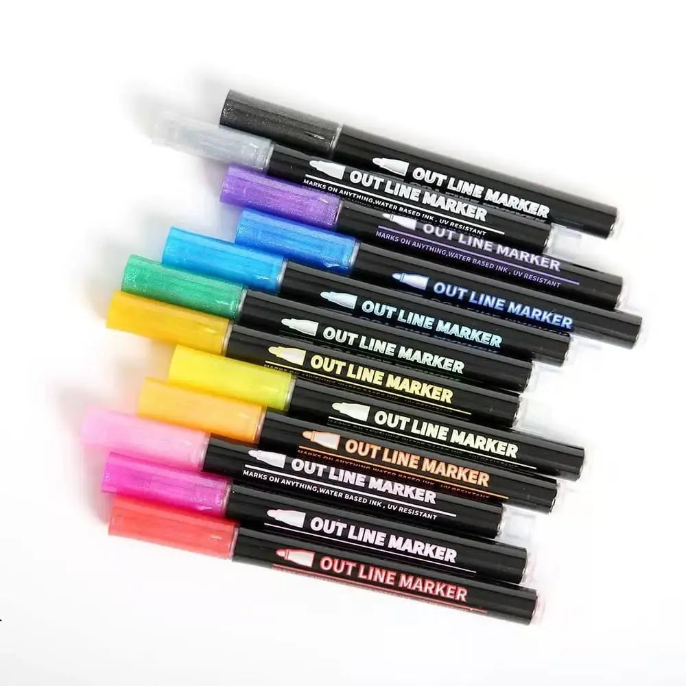 StrahlKraft Metallic Marker Set — Mach Deine Kunst Zum Strahlenden Mittelpunkt Jeder Aufmerksamkeit!