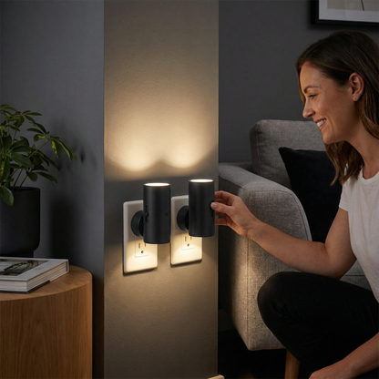 LED Stecker-Nachtlicht — Automatisches Wohlfühllicht, das Dein Zuhause in pure Sicherheit hüllt