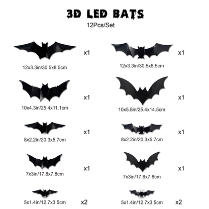 3D Fledermaus LED-Wanddeko — Mach dein Zuhause zur gruseligsten Halloween-Bühne mit lebensechten Flug-Illusionen!