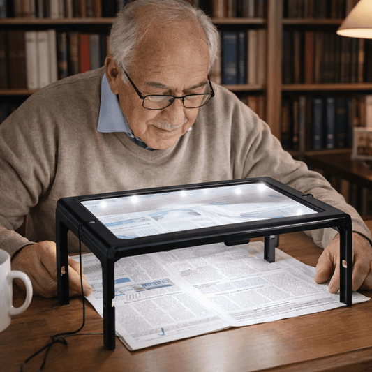 BrillanzLinse — Endlich mühelos komplette Seiten lesen ohne Augenstress oder Frust!