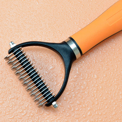 Double-Sided Grooming Brush for Dogs & Cats — Effortless Tangle-Free Shine Your Pet Will Adore